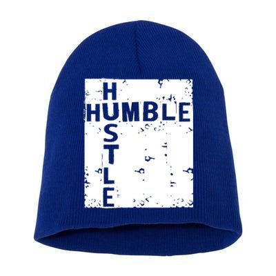 Humble Hustle Inspirational Motivational Entrepreneur Quote Gift Short Acrylic Beanie