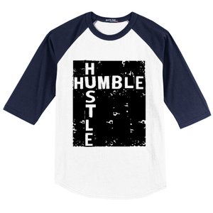 Humble Hustle Inspirational Motivational Entrepreneur Quote Gift Baseball Sleeve Shirt