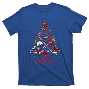 Happy Hockeydays Ice Hockey Christmas Tree Funny Xmas Sports Meaningful Gift T-Shirt