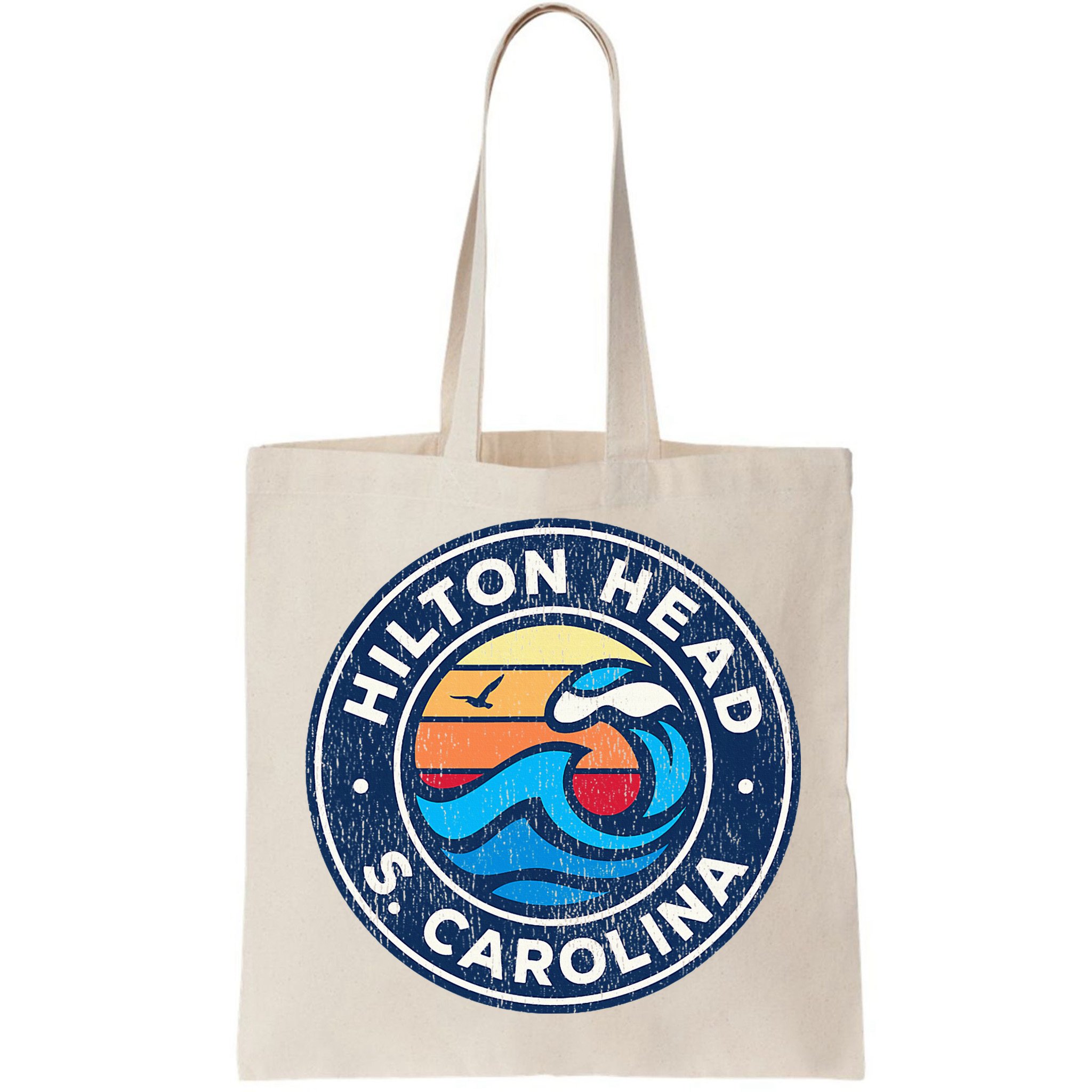 Hilton Head Island South Carolina Sc Vintage Nautical Waves Bag