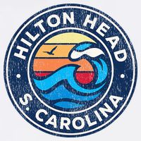 Hilton Head Island South Carolina Sc Vintage Nautical Waves Cooling Performance Crew T-Shirt