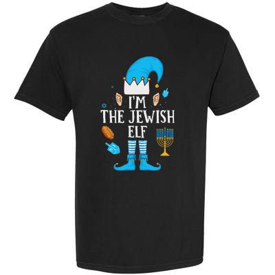 Happy Hanukkah IM The Jewish Elf Family Christmas Pajama Garment-Dyed Heavyweight T-Shirt