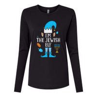 Happy Hanukkah IM The Jewish Elf Family Christmas Pajama Womens Cotton Relaxed Long Sleeve T-Shirt