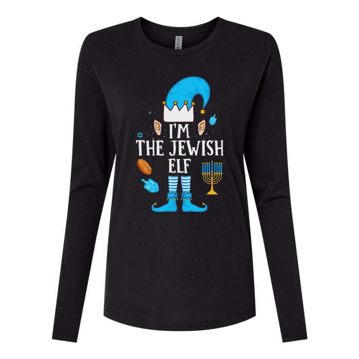 Happy Hanukkah IM The Jewish Elf Family Christmas Pajama Womens Cotton Relaxed Long Sleeve T-Shirt