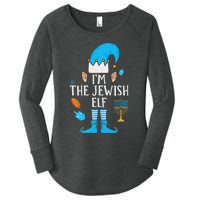 Happy Hanukkah IM The Jewish Elf Family Christmas Pajama Women's Perfect Tri Tunic Long Sleeve Shirt