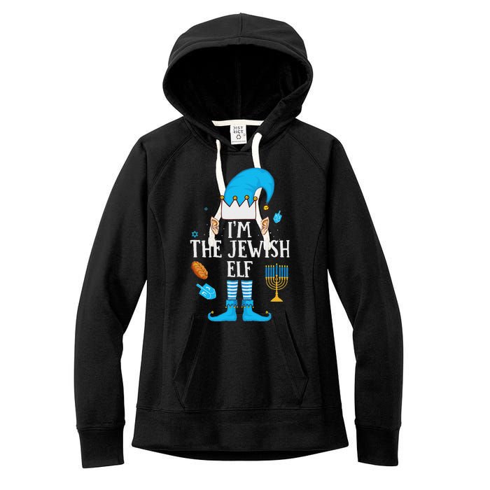 Happy Hanukkah IM The Jewish Elf Family Christmas Pajama Women's Fleece Hoodie