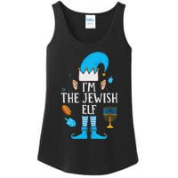 Happy Hanukkah IM The Jewish Elf Family Christmas Pajama Ladies Essential Tank