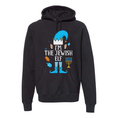 Happy Hanukkah IM The Jewish Elf Family Christmas Pajama Premium Hoodie