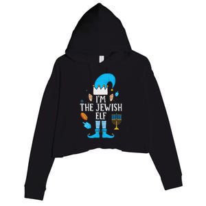 Happy Hanukkah IM The Jewish Elf Family Christmas Pajama Crop Fleece Hoodie