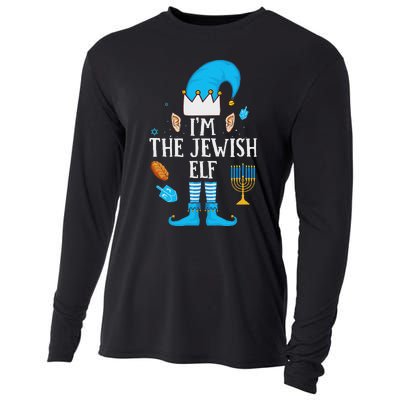 Happy Hanukkah IM The Jewish Elf Family Christmas Pajama Cooling Performance Long Sleeve Crew