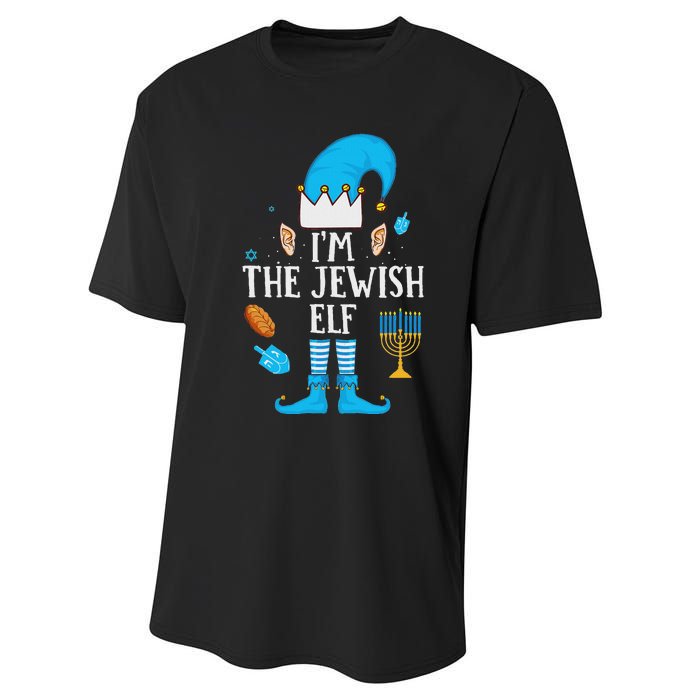 Happy Hanukkah IM The Jewish Elf Family Christmas Pajama Performance Sprint T-Shirt