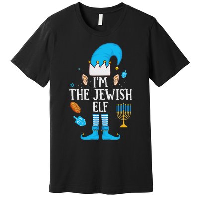 Happy Hanukkah IM The Jewish Elf Family Christmas Pajama Premium T-Shirt