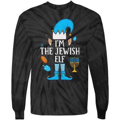 Happy Hanukkah IM The Jewish Elf Family Christmas Pajama Tie-Dye Long Sleeve Shirt