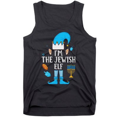 Happy Hanukkah IM The Jewish Elf Family Christmas Pajama Tank Top