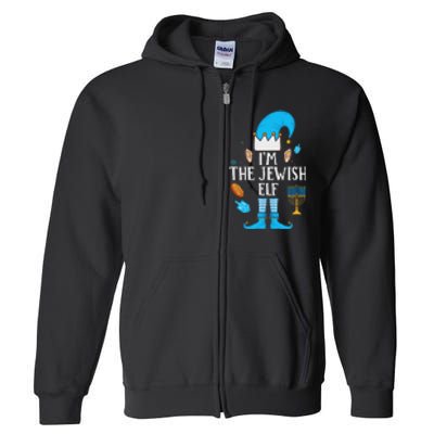 Happy Hanukkah IM The Jewish Elf Family Christmas Pajama Full Zip Hoodie