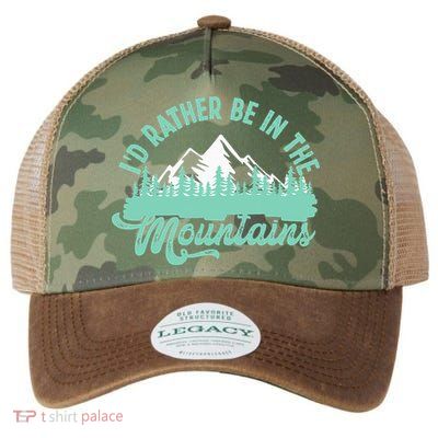 Hiker Hiking ID Rather Be In The Mountains Legacy Tie Dye Trucker Hat