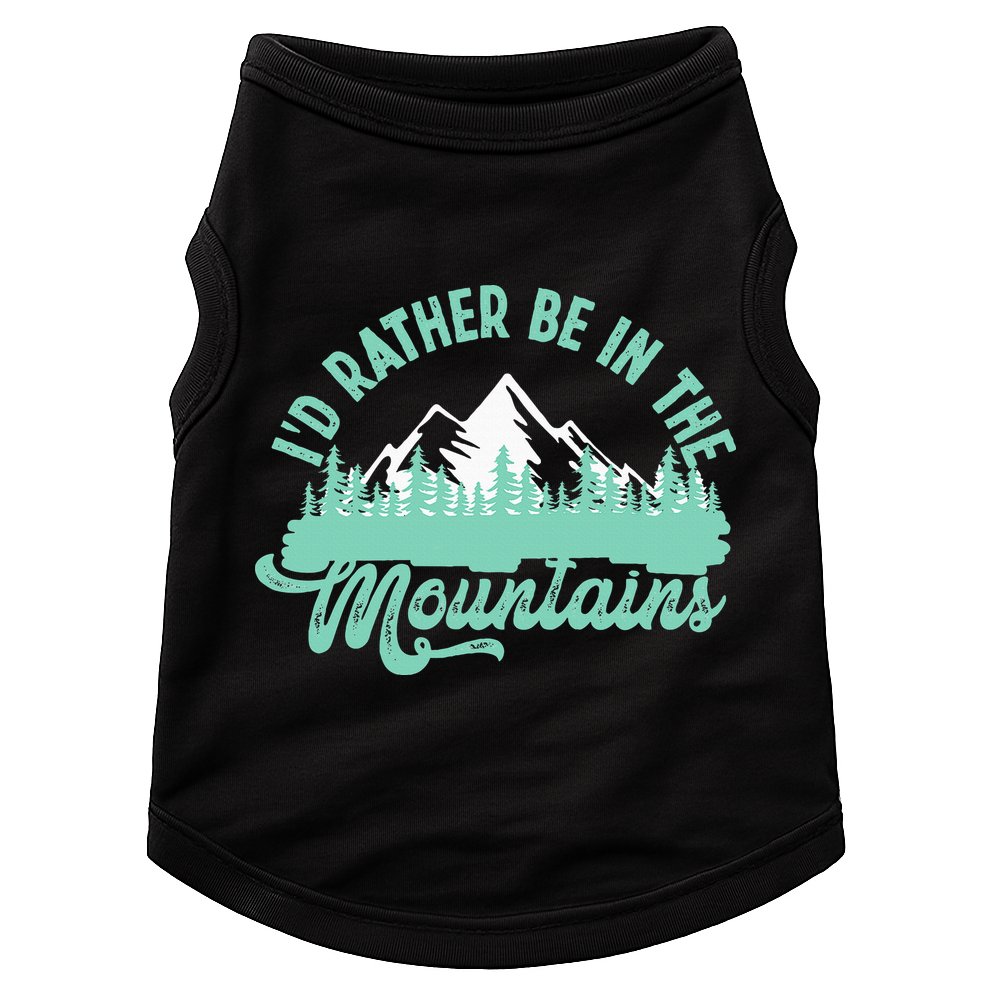 Hiker Hiking ID Rather Be In The Mountains Doggie Tank