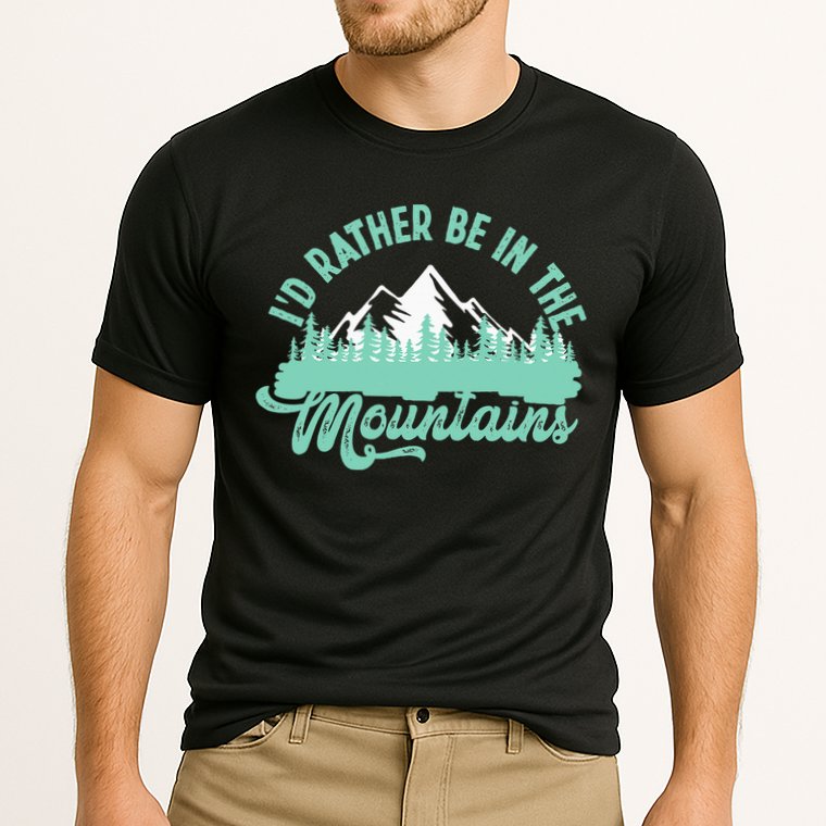 Hiker Hiking ID Rather Be In The Mountains Performance Shirt