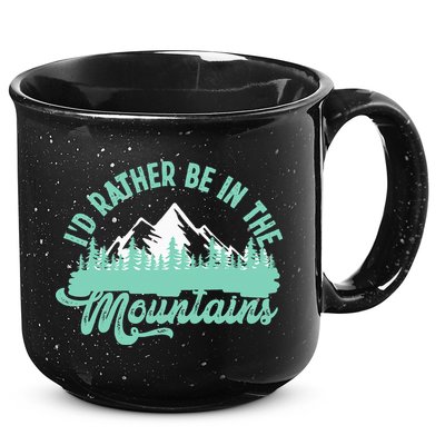 Hiker Hiking ID Rather Be In The Mountains 15oz Campfire Ceramic Mug