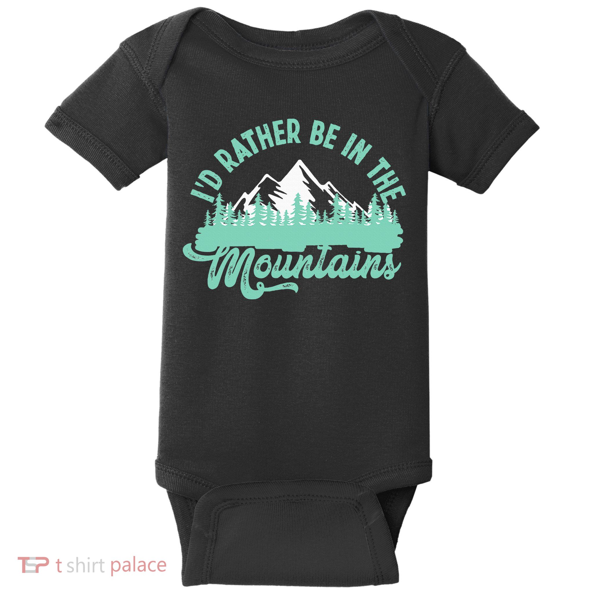 Hiker Hiking ID Rather Be In The Mountains Baby Bodysuit