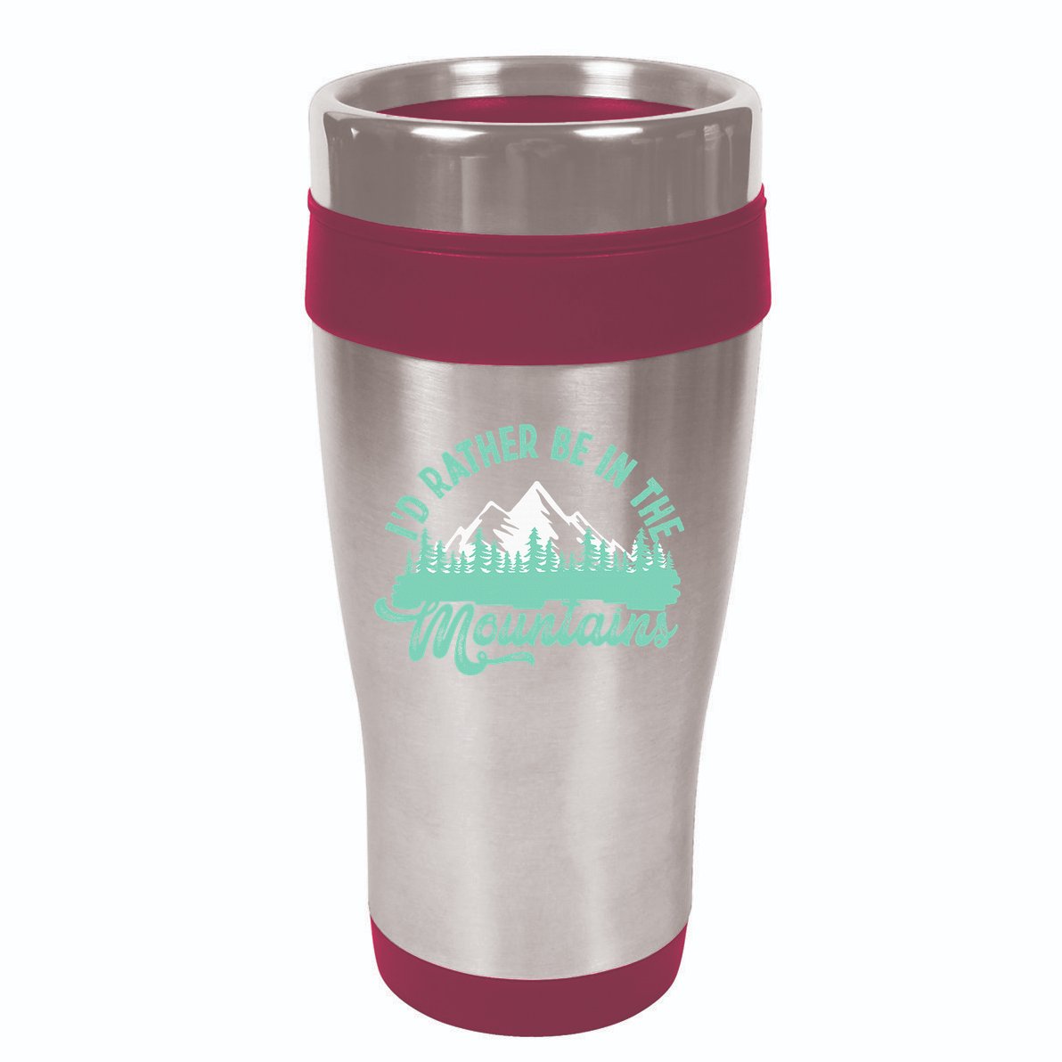 Hiker Hiking ID Rather Be In The Mountains 16oz Travel Tumbler