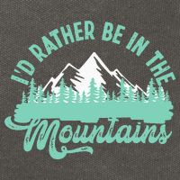 Hiker Hiking ID Rather Be In The Mountains Cotton Canvas Backpack