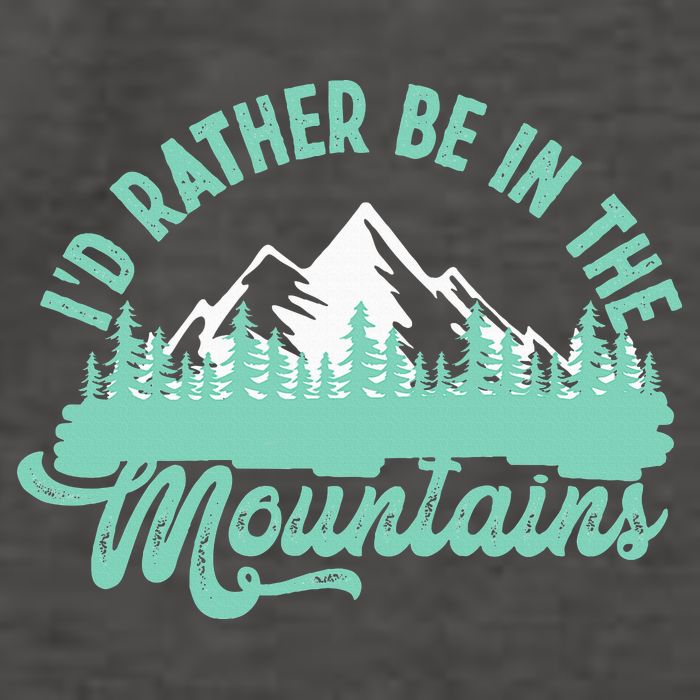 Hiker Hiking ID Rather Be In The Mountains Vector Backpack