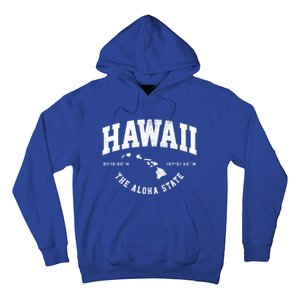 Hawaii Hawaiian Islands Coordinates State Map Souvenir Gift Hoodie