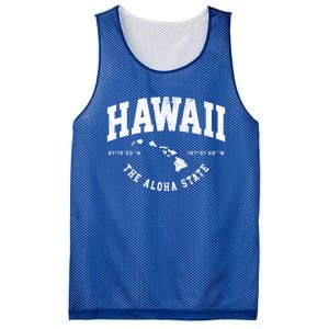 Hawaii Hawaiian Islands Coordinates State Map Souvenir Gift Mesh Reversible Basketball Jersey Tank