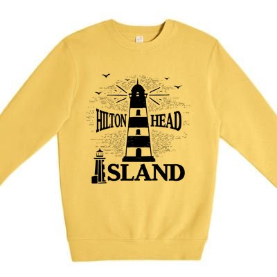 Hilton Head Island South Carolina Family Vacation Gift Premium Crewneck Sweatshirt