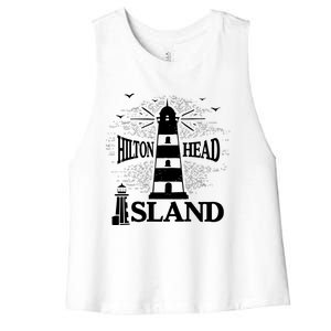 Hilton Head Island South Carolina Family Vacation Great Gift Women's Racerback Cropped Tank