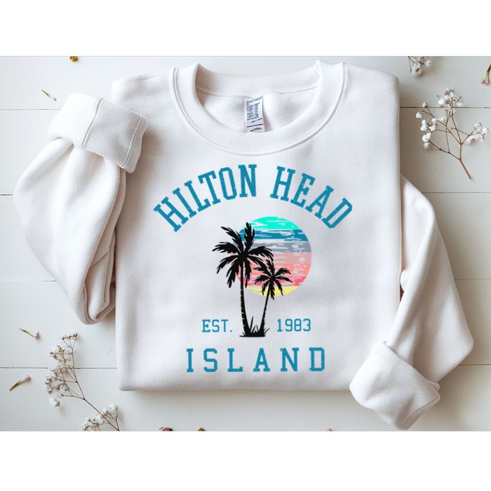 Hilton Head Island South Carolina Beach Palm Trees Summer Sweatshirt