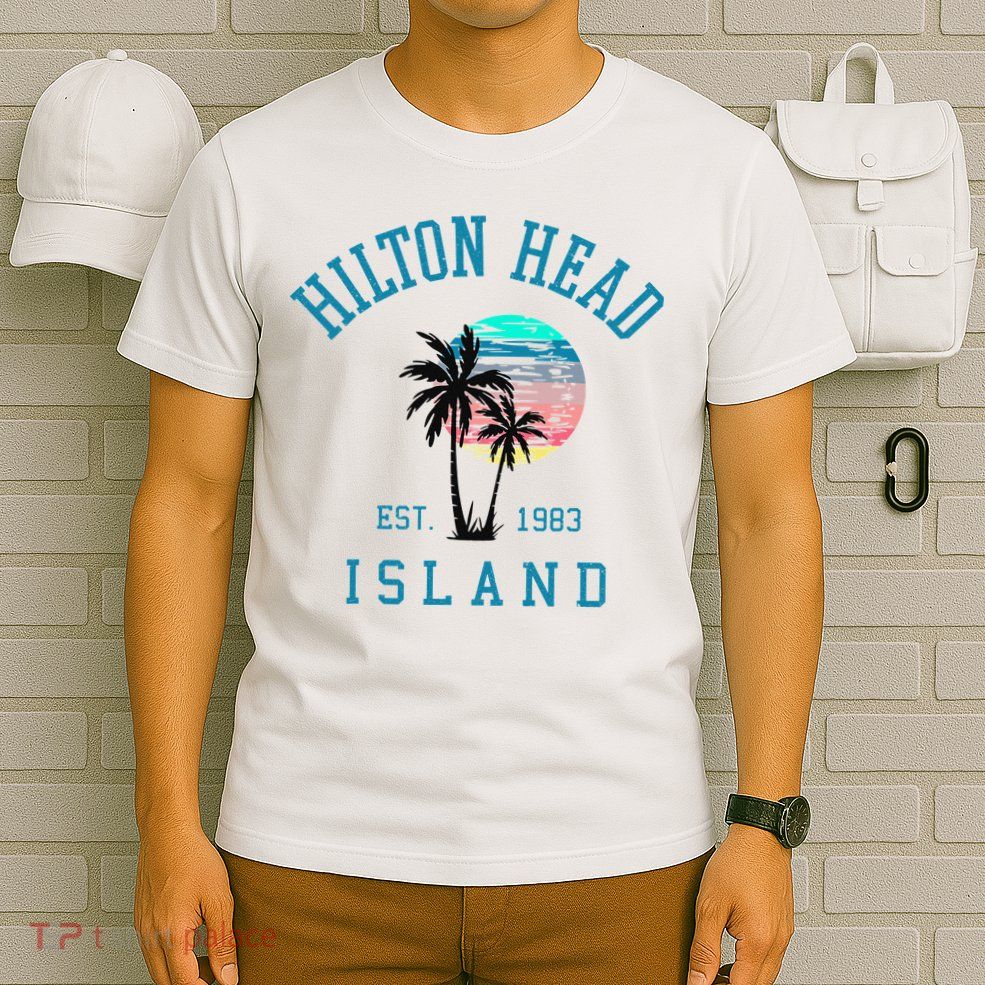 Hilton Head Island South Carolina Beach Palm Trees Summer T-Shirt
