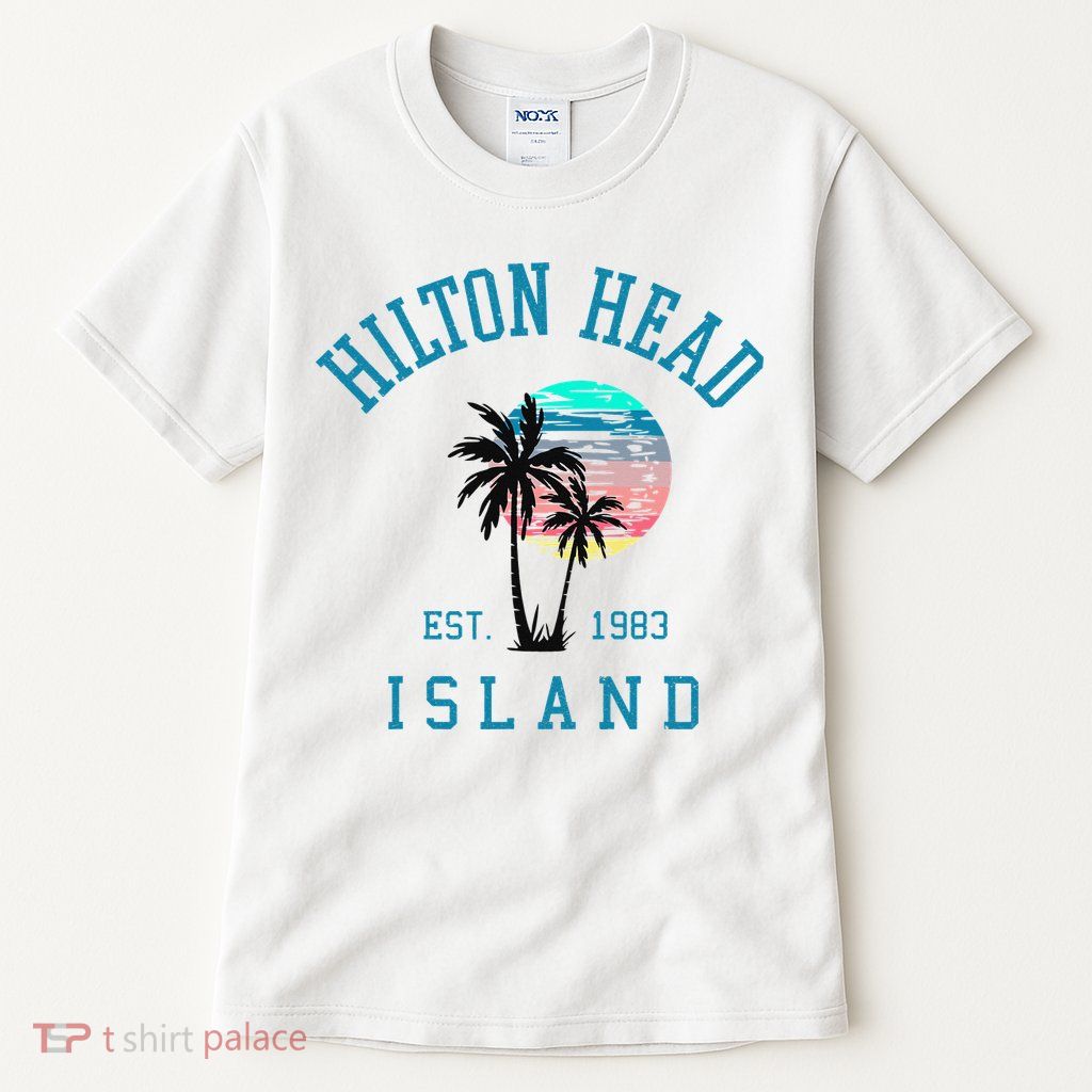 Hilton Head Island South Carolina Beach Palm Trees Summer Tall T-Shirt