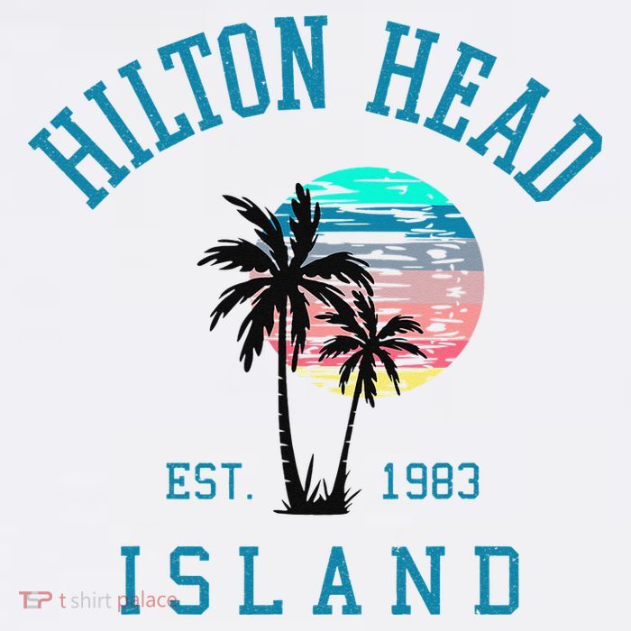 Hilton Head Island South Carolina Beach Palm Trees Summer Tall T-Shirt