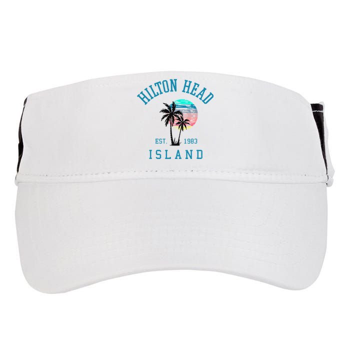 Hilton Head Island South Carolina Beach Palm Trees Summer Adult Drive Performance Visor