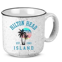 Hilton Head Island South Carolina Beach Palm Trees Summer 15oz Campfire Ceramic Mug