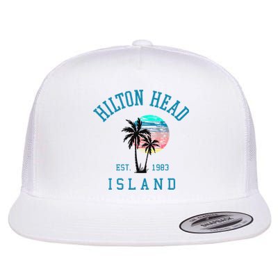 Hilton Head Island South Carolina Beach Palm Trees Summer Flatbill Hat