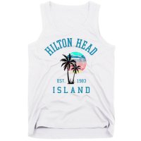 Hilton Head Island South Carolina Beach Palm Trees Summer Tank Top