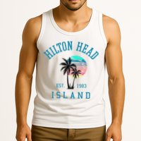 Hilton Head Island South Carolina Beach Palm Trees Summer Tank Top