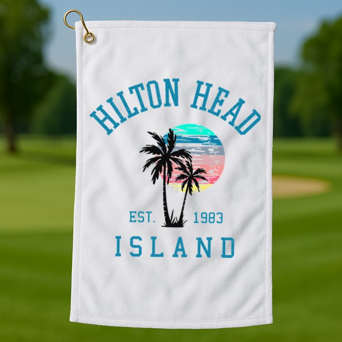 Hilton Head Island South Carolina Beach Palm Trees Summer Golf Towel
