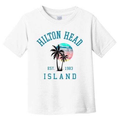 Hilton Head Island South Carolina Beach Palm Trees Summer Toddler T-Shirt
