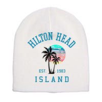 Hilton Head Island South Carolina Beach Palm Trees Summer Short Acrylic Beanie