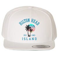 Hilton Head Island South Carolina Beach Palm Trees Summer Wool Snapback Cap