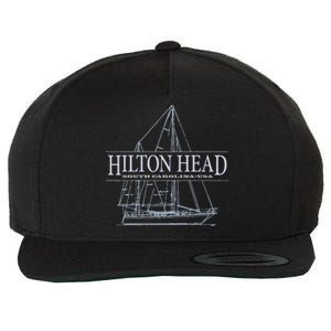 Hilton Head Island South Carolina Sailing Wool Snapback Cap