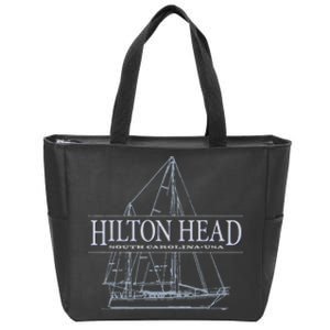 Hilton Head Island South Carolina Sailing Zip Tote Bag