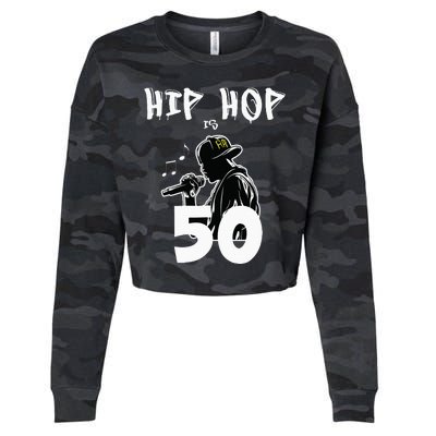 Hip Hop Is 50 50th Anniversary Freestyle Rapper Cropped Pullover Crew