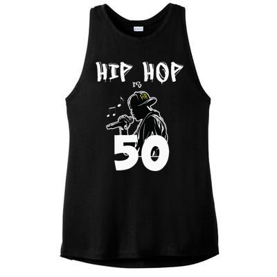 Hip Hop Is 50 50th Anniversary Freestyle Rapper Ladies PosiCharge Tri-Blend Wicking Tank