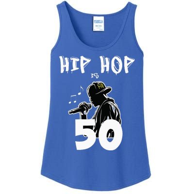 Hip Hop Is 50 50th Anniversary Freestyle Rapper Ladies Essential Tank