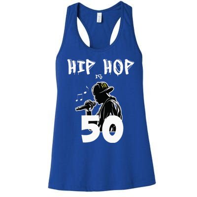 Hip Hop Is 50 50th Anniversary Freestyle Rapper Women's Racerback Tank